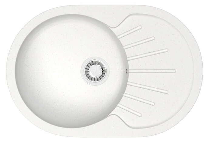 Кухонная мойка AZARIO Flora 730x450x215 искусственный мрамор, цвет белый (CS00079910)