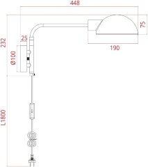 Бра Arte Lamp A7055AP-1BK
