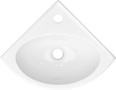 Раковина угловая Керамин Лаго 45 450х350х170 подвесная, крепление в комплекте, белый (Раковина углов