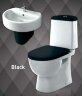 Унитаз-компакт Sanita Luxe Best с быстросъемным сидением микролифт и черной крышкой