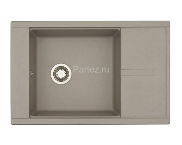 Кухонная мойка AQUATON Делия 78, серый шелк (1A715132DE250)