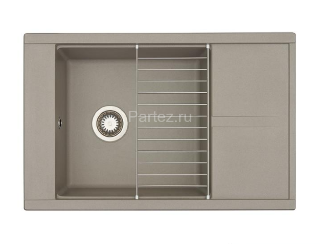 Кухонная мойка AQUATON Делия 78, серый шелк (1A715132DE250)