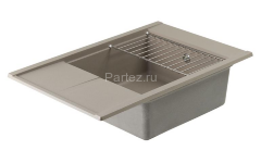 Кухонная мойка AQUATON Делия 78, серый шелк (1A715132DE250)