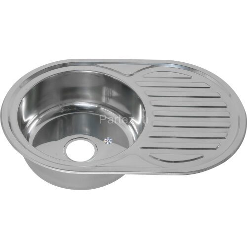 Мойка 7750 U N 0,6/160 врезная  овальная  с сифоном  (122a N*12)