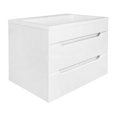 Комплект тумба Loranto Палермо 60/2 600х400х500 подвесная, с раковиной Люнокс 60, белый (CS00093187)