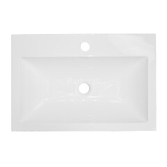 Комплект тумба Loranto Палермо 60/2 600х400х500 подвесная, с раковиной Люнокс 60, белый (CS00093187)