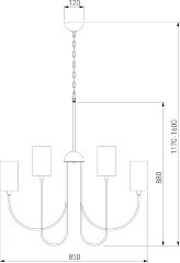 Подвесная люстра Eurosvet 60164/10 никель