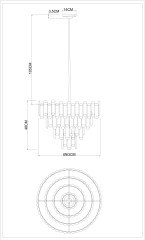 Подвесная люстра Divinare 3511/02 LM-8