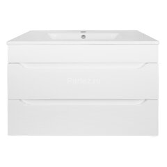 Комплект тумба Loranto Аврора 70 720х470х515 подвесная, с раковиной Leone 70, белый (CS00091412)
