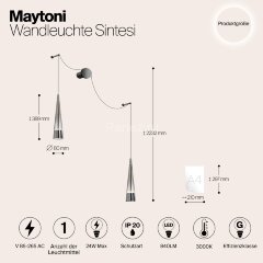 Настенный светильник Maytoni P090WL-L24CH3K