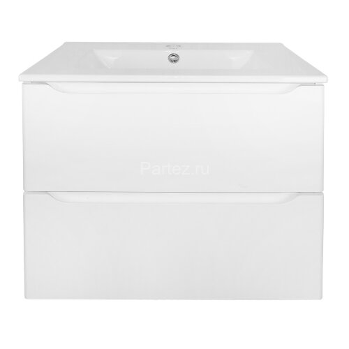 Комплект тумба Loranto Арфа NEW 60/2 610х470х545 подвесная без подсветки с раковиной LEONE AZ-7506-6