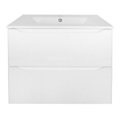 Комплект тумба Loranto Арфа NEW 60/2 610х470х545 подвесная без подсветки с раковиной LEONE AZ-7506-6