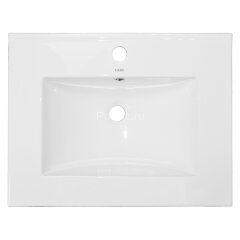 Комплект тумба Loranto Арфа NEW 60/2 610х470х545 подвесная без подсветки с раковиной LEONE AZ-7506-6