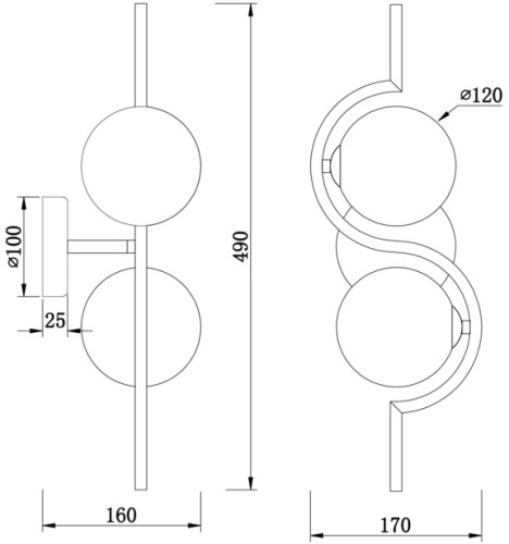 Бра Freya FR5124WL-02BS
