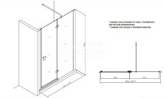 Душевая дверь Roca METROPOLIS распашная 140х195, толщина полотна 8мм универсальная, цвет профиля хром