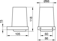 Хрустальный стакан с держателем Keuco Edition 11, хром (11150009000)
