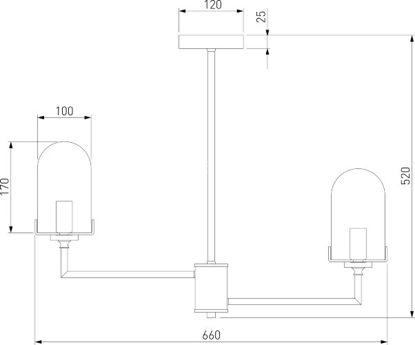 Потолочная люстра Eurosvet 60156/6 хром