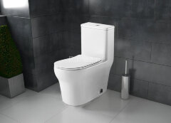 Унитаз-моноблок AZARIO SINTO 720х390х765 напольный, в комплекте с сиденьем дюропласт микролифт, белы