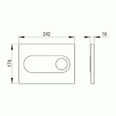 Кнопка смыва Pestan ONYX, черный (40006364)