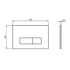 Кнопка смыва Ideal Standard OLEAS™ M2, черная