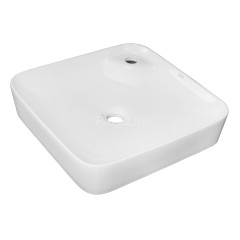 Раковина накладная Azario 460x460x100 квадратная, белый глянец (AZ-2181)