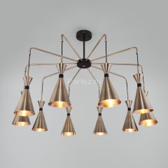 Потолочная люстра Bogate's 316/10 латунь / черный