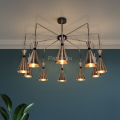 Потолочная люстра Bogate's 316/10 латунь / черный