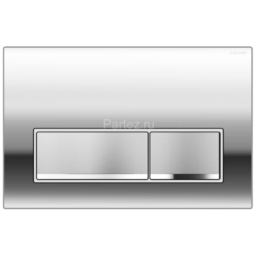Кнопка смыва AZARIO NEW двойная, пластик, хром (AZ-015.02)