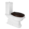 Унитаз-компакт Creo Ceramique Dijon, с бачком, сиденьем Микролифт под дерево, белый (DI1002+DI1003+D