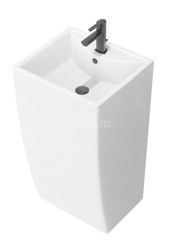 Раковина напольная Azario COMELLA 480х420х830 отдельностоящая прямоугольная, белый (AZ-314)