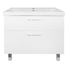 Комплект тумба Azario Ника 80 Н 815х470х860 напольная, с раковиной Tempo 80, белый глянцевый (CS0009