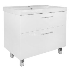 Комплект тумба Azario Ника 80 Н 815х470х860 напольная, с раковиной Tempo 80, белый глянцевый (CS0009