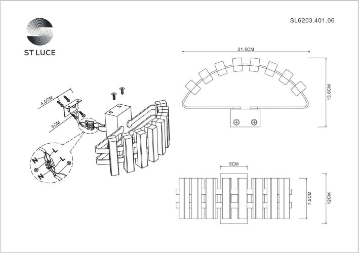 Настенный светильник ST Luce SL6203.401.06