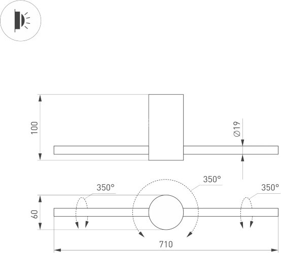 Настенный светильник Arlight 047344