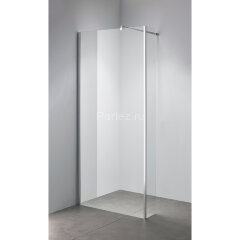 Душевая перегородка Loranto 100x195 Walk-in. Доп.створка 20см. Регулируемый кронштейн 80-100 Прозрачное стекло 6 мм. Профиль Хром (CS-L801 100)