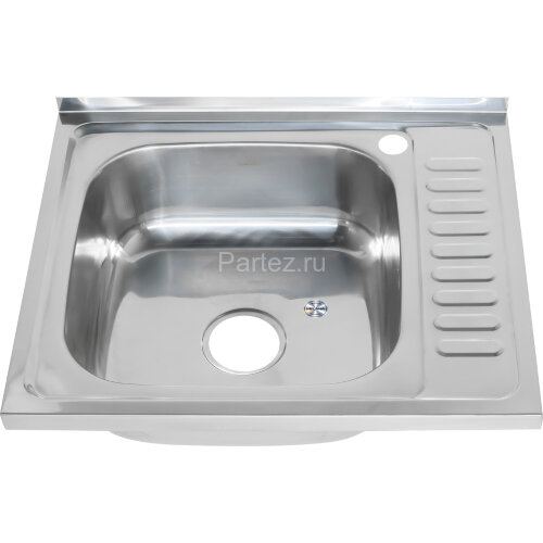 Мойка 6050 L MELANA 0,8/180 накладная прямоугольная с сифоном (178 t L *10)