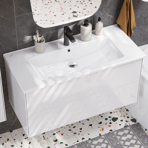 Тумба под раковину Aquaton Сохо 100 подвесная, цвет белый глянцевый (1A258201AJ010