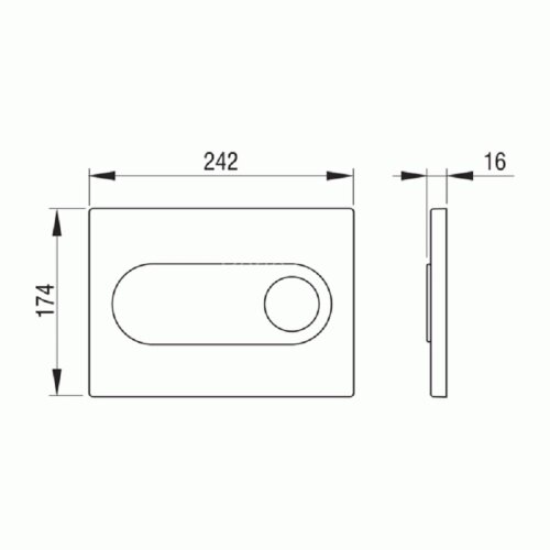 Кнопка смыва Pestan ONYX, белый (40006363)