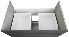 Комплект тумба Loranto Florena 70 710х470х810 напольная, с раковиной Azario Leon, темный бетон (CS00