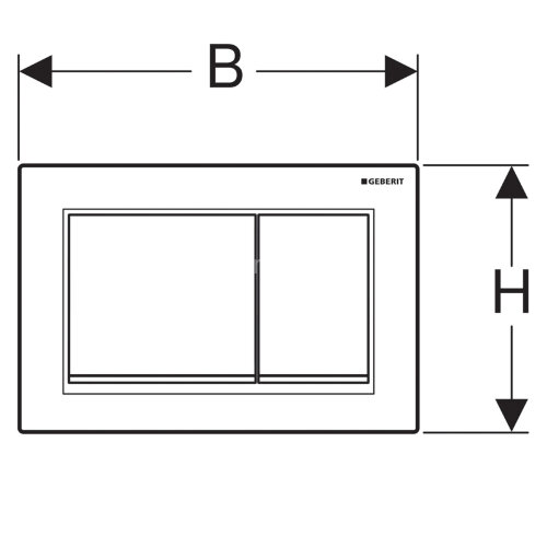 Кнопка смыва Geberit Omega 30, двойной смыв, белый