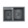 Мойка для кухни Aquaton Делия 78 DBL, 2 чаши, серый (1A723132DE230)