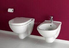 Унитаз подвесной Villeroy&amp;Boch O.NOVO, безободковый с сиденьем микролифт (5660HR01)
