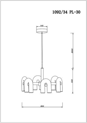 Подвесная люстра Divinare 1092/34 PL-30
