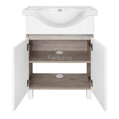 Комплект тумба Loranto Глория 60 Н 600х430х760 напольная с раковиной Teo 60, Дуб Кантри (CS00090159)