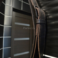 Зеркало AZARIO Капитан D610 c подсветкой и диммером, бесконтактный сенсор, коричн кожа (LED-00002332