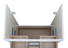 Комплект тумба Azario Мила 60Н 610х480х860 напольная, с раковиной Tempo 60, белый матовый (CS0009136