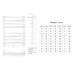 Полотенцесушитель водяной ДВИН F Primo 80/40 1"-3/4"-1/2" К3 полированный (4627086004812)