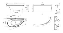 Ванна акриловая RAVAK AVOCADO 160 левая