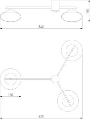 Потолочная люстра Eurosvet 70220/3 латунь