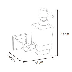 Дозатор жидкого мыла AZARIO ALTRE стеклянный, черный матовый (AZ96012B)